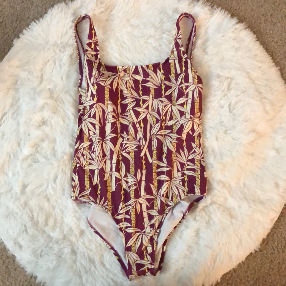 Quicksilver Raspberry Bamboo Island One Piece - Picture 2 of 5